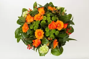 Boeket oranje bloemen klein - afbeelding 2